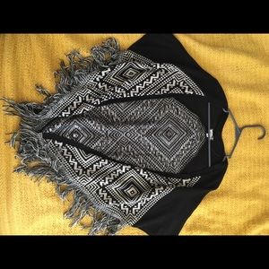 Poncho style sweater